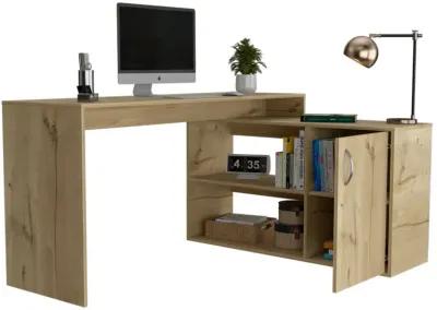 L-Shaped Desk Desti, Office, Light Oak