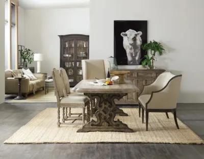 La Grange Le Vieux 86in Double Pedestal Table w/2-18in Leaves