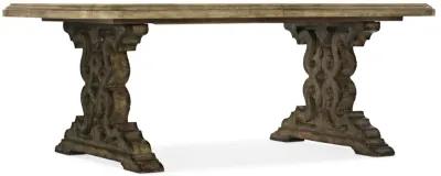 La Grange Le Vieux 86in Double Pedestal Table w/2-18in Leaves