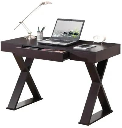 Trendy Writing Desk with Drawer, Espresso