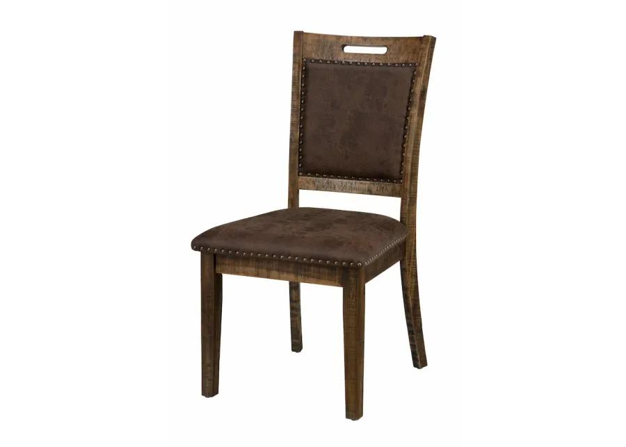 Jofran Cannon Valley Distressed Industrial Upholstered Back Dining Chair (Set of 2)