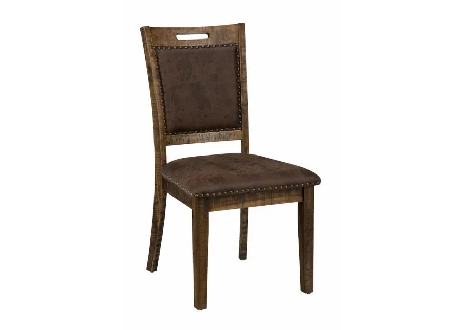 Jofran Cannon Valley Distressed Industrial Upholstered Back Dining Chair (Set of 2)