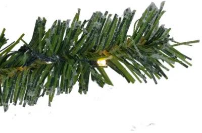 7.5' Pre-Lit Medium Flocked Winter Park Fir Artificial Christmas Tree - Warm Clear LED Lights