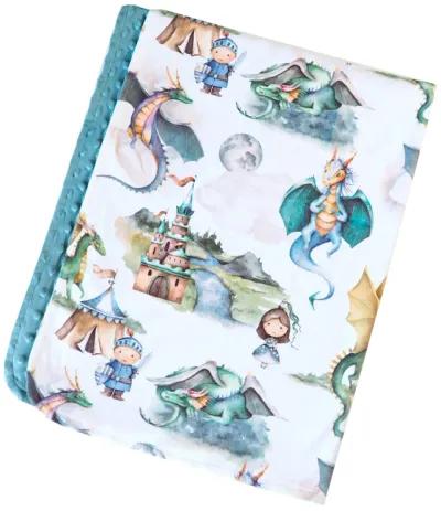 Honey Lemonade - Premium Baby & Toddler Minky Blanket (Dragons & Knights)