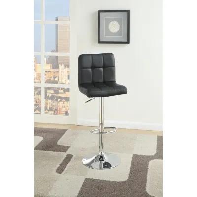 Set of 2 Modern Faux Leather Barstools, Counter Height, Adjustable