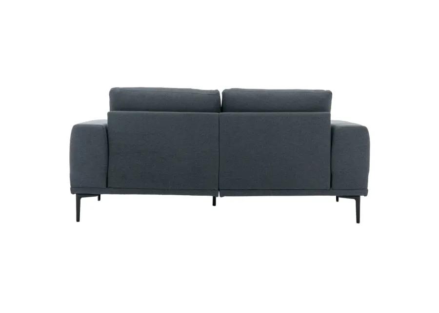 Mid Century Modern Dark Grey Sofa, 74.8 Inch Linen Fabric