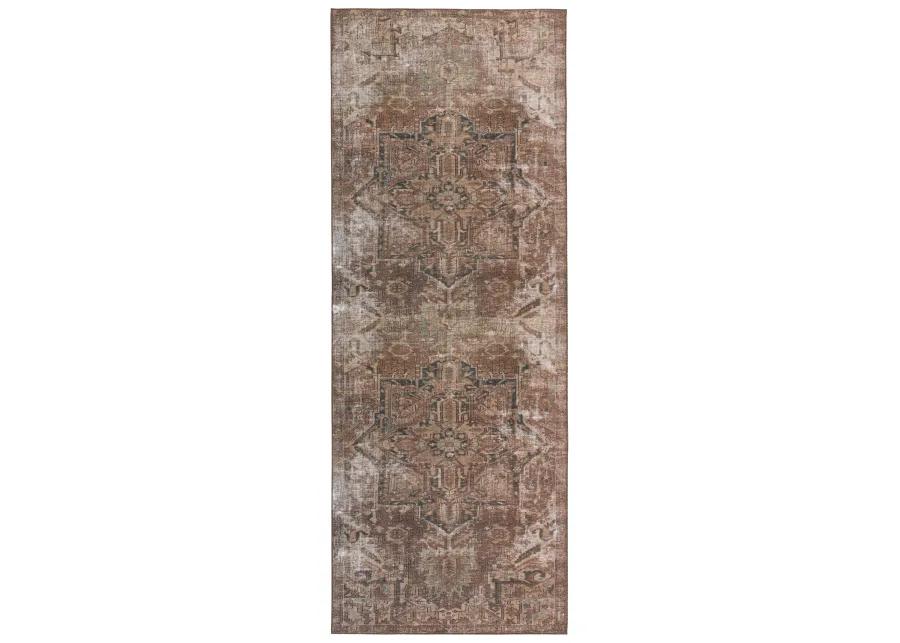 Harman Hold K Lester Minita Brown 2'1" x 6' Runner Rug