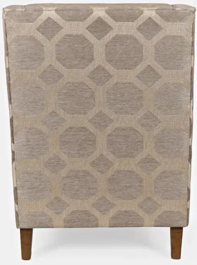 Jofran Sanders Geometric Pattern Luxury Accent Upholstered Accent Chair