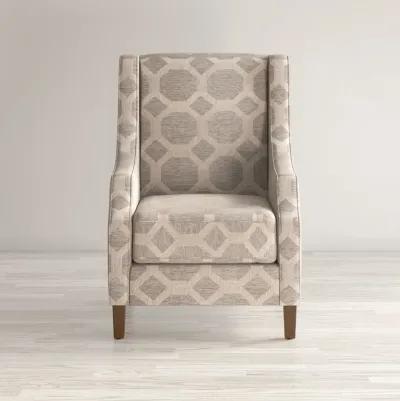 Jofran Sanders Geometric Pattern Luxury Accent Upholstered Accent Chair