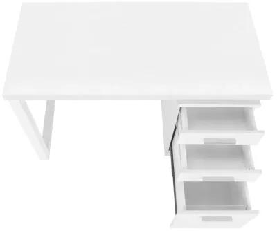 Monarch Specialties I 7690 Computer Desk, Home Office, Laptop, Left, Right Set-up, Storage Drawers, 48"L, Work, Laminate, White, Contemporary, Modern