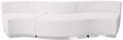 Flash Furniture HERCULES Alon Series White LeatherSoft Reception Configuration, 3 Pieces