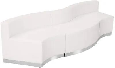 Flash Furniture HERCULES Alon Series White LeatherSoft Reception Configuration, 3 Pieces