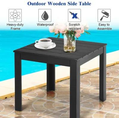 Wooden Square Patio Coffee Bistro Table