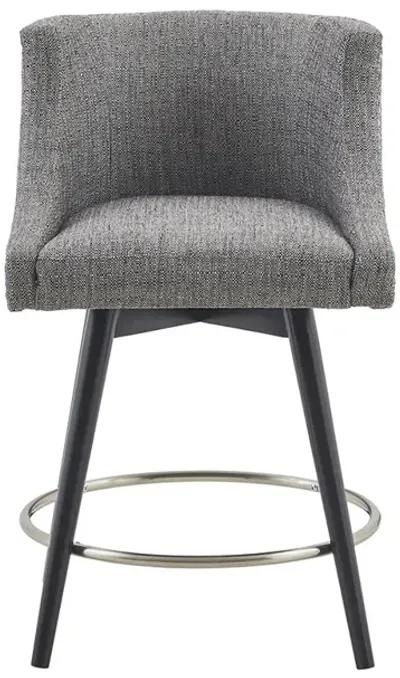 Gracie Mills Elmira Upholstered Swivel Counter Stool