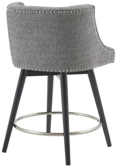 Gracie Mills Elmira Upholstered Swivel Counter Stool