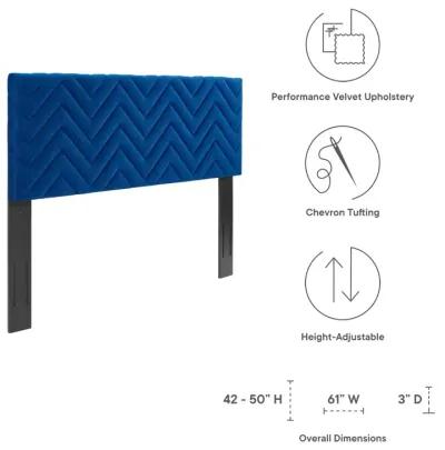 Modway - Mercy Chevron Tufted Performance Velvet Twin Headboard