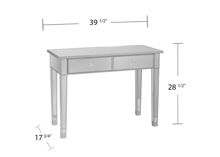 Halsey Mirrored Two-Drawer Console Table