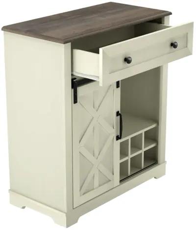 FESTIVO Rustic Chic Wine Cabinet with Glass Holder & Wine Rack