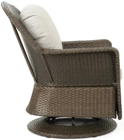 Merax 2 Pieces Outdoor Patio Swivel Rocking Chairs