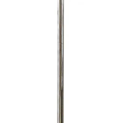 Shine 61 Inch Floor Lamp, Chandelier Style, Crystal and Metal, Chrome-Benzara