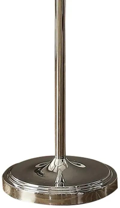 Shine 61 Inch Floor Lamp, Chandelier Style, Crystal and Metal, Chrome-Benzara