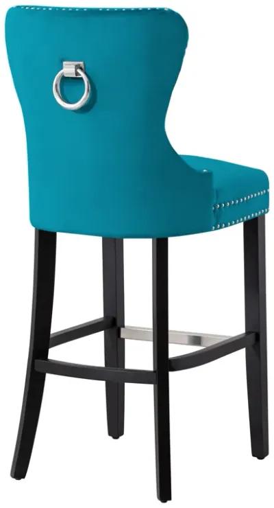 WestinTrends Tufted Velvet Bar Stool