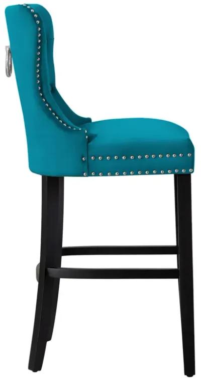 WestinTrends Tufted Velvet Bar Stool