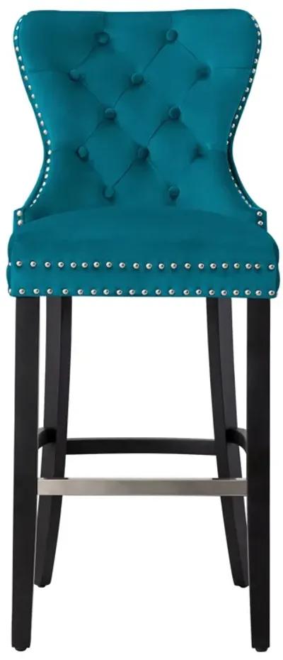 WestinTrends Tufted Velvet Bar Stool