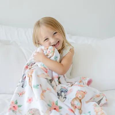 Honey Lemonade - Premium Baby & Toddler Minky Blanket (Woodland Tribe)