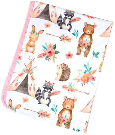 Honey Lemonade - Premium Baby & Toddler Minky Blanket (Woodland Tribe)