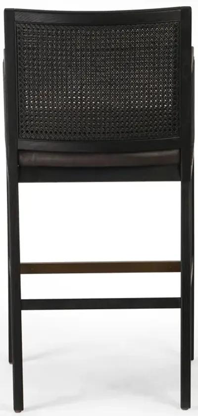 Antonia Cane Arm Counter Stool in Ebony