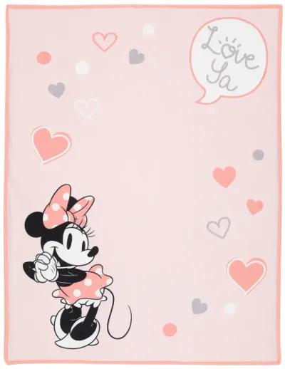 Lambs & Ivy MINNIE MOUSE Picture Perfect Baby Blanket - Pink, Animals, Disney