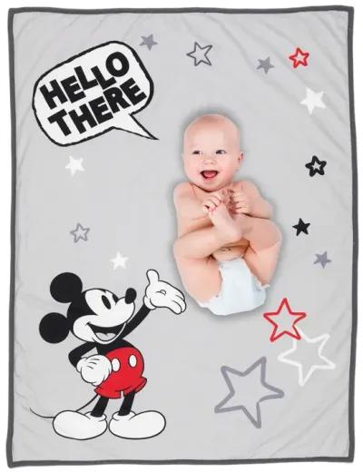 Lambs & Ivy Disney Baby MICKEY MOUSE Picture Perfect Baby Blanket - Gray