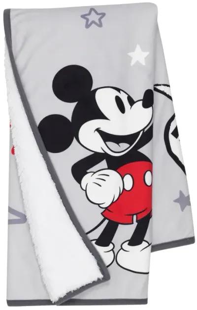 Lambs & Ivy Disney Baby MICKEY MOUSE Picture Perfect Baby Blanket - Gray