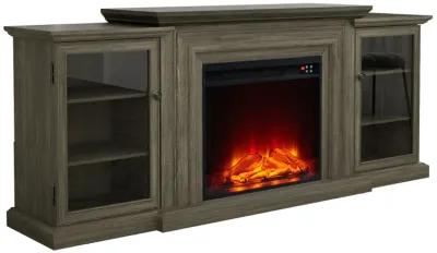 Farmhouse TV Stand with Fireplace - 70" Width -Fits up to 70" TV