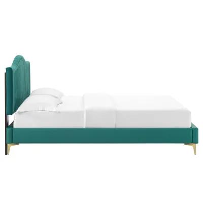 Modway - Juniper Channel Tufted Performance Velvet Queen Platform Bed