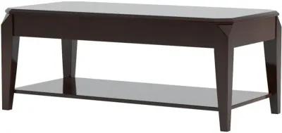 Innovative Coffee Table with Lift Top, Walnut Brown-Benzara