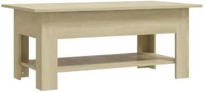 vidaXL Coffee Table Sonoma Oak 40.2"x21.7"x21.7" Chipboard