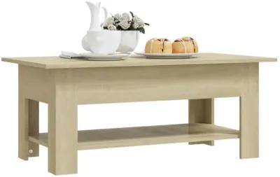 vidaXL Coffee Table Sonoma Oak 40.2"x21.7"x21.7" Chipboard