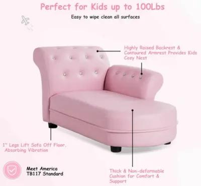 Hivvago Armrest Relax Chaise Lounge Kids Sofa