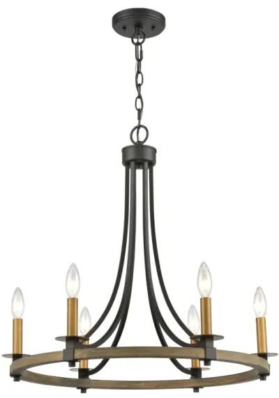 Woodbridge 24" Wide 6 Light Chandelier