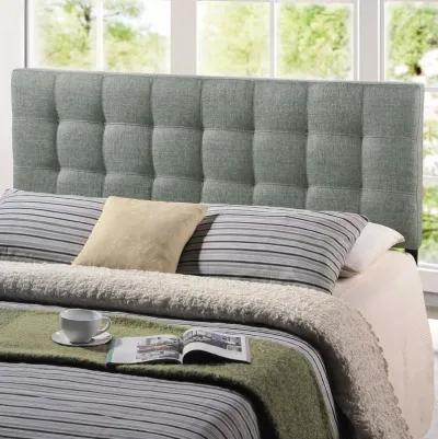 Hivvago King size Grey Fabric Upholstered Headboard with Modern Tufting