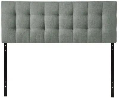 Hivvago King size Grey Fabric Upholstered Headboard with Modern Tufting