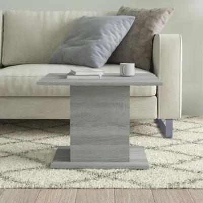 vidaXL Coffee Table Gray Sonoma 21.9"x21.9"x15.7" Engineered Wood