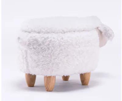 White Sheep Storage Ottoman