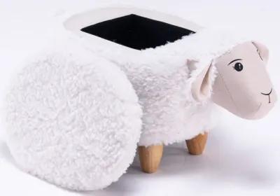 White Sheep Storage Ottoman