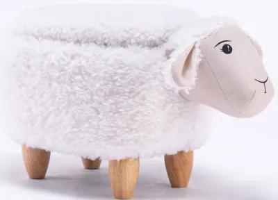 White Sheep Storage Ottoman