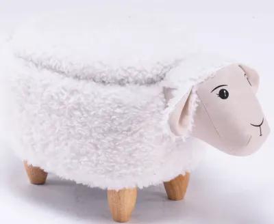 White Sheep Storage Ottoman