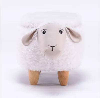 White Sheep Storage Ottoman