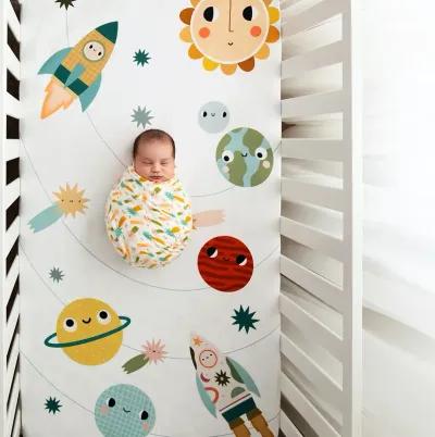 Space Explorer Crib Sheet & Swaddle Bundle